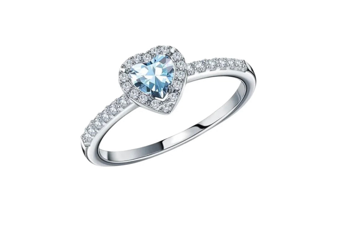 Blue Hearts Ring